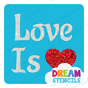 Picture of Love is Love - Glitter Tattoo Stencil - HP-371 (5pc pack)