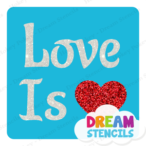 Picture of Love is Love - Glitter Tattoo Stencil - HP-371 (5pc pack)
