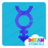 Picture of Non-binary Symbol Glitter Tattoo Stencil - HP-362 (5pc pack)
