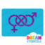 Picture of LGBT Infinity Symbol Glitter Tattoo Stencil - HP-363 (5pc pack)