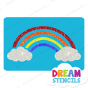 Picture of Rainbow and Clouds Glitter Tattoo Stencil - HP-374 (5pc pack)