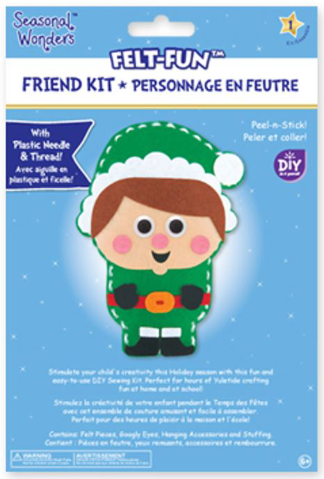 Picture of Seasonal Wonders Felt Fun Sewing Kit - Holiday Pals (KX191A) - Elf
