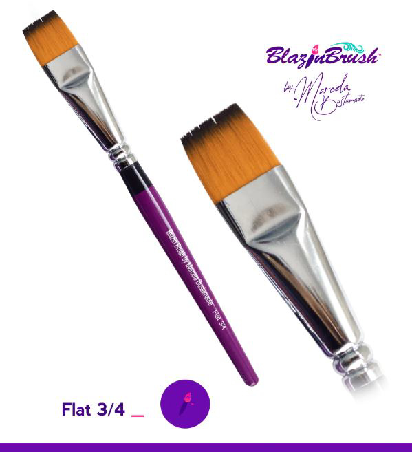 Picture of Blazin Brush by Marcela Bustamante - Flat 3/4 Inch (F3/4)
