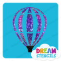 Picture of Hot Air Balloon Glitter Tattoo Stencil - HP-387 (5pc pack)