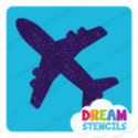 Picture of Airplane 2 Glitter Tattoo Stencil - HP-389 (5pc pack) 