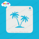 Picture of Twin Palm Trees - Dream Stencil - 156