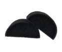 Picture of Fusion - Half Round Face Paint Sponge Charcoal Black  - 2 Pack 