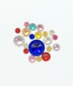 Picture of Double Round Gems Mix - Assorted colors and sizes - 6-13 mm  (18 pc.) (AG-DRGM) 