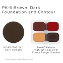 Picture of Ben Nye Personal Creme Kit Brown - Dark PK6