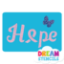 Picture of Awareness Ribbon Hope Glitter Tattoo Stencil - HP-421 (5pc pack)